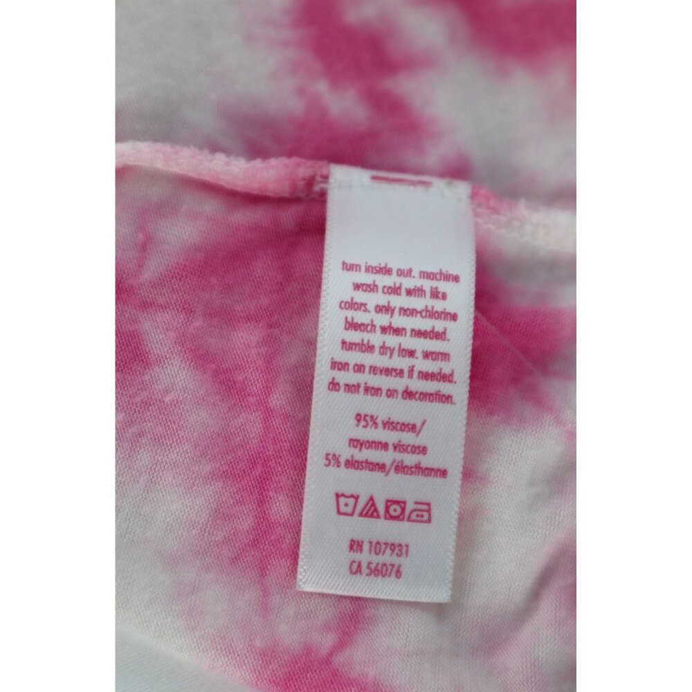 JUSTICE by Pink‎ Tie-Dye Short-Sleeve Top Size 10/12 Teenage - Picture 5 of 7